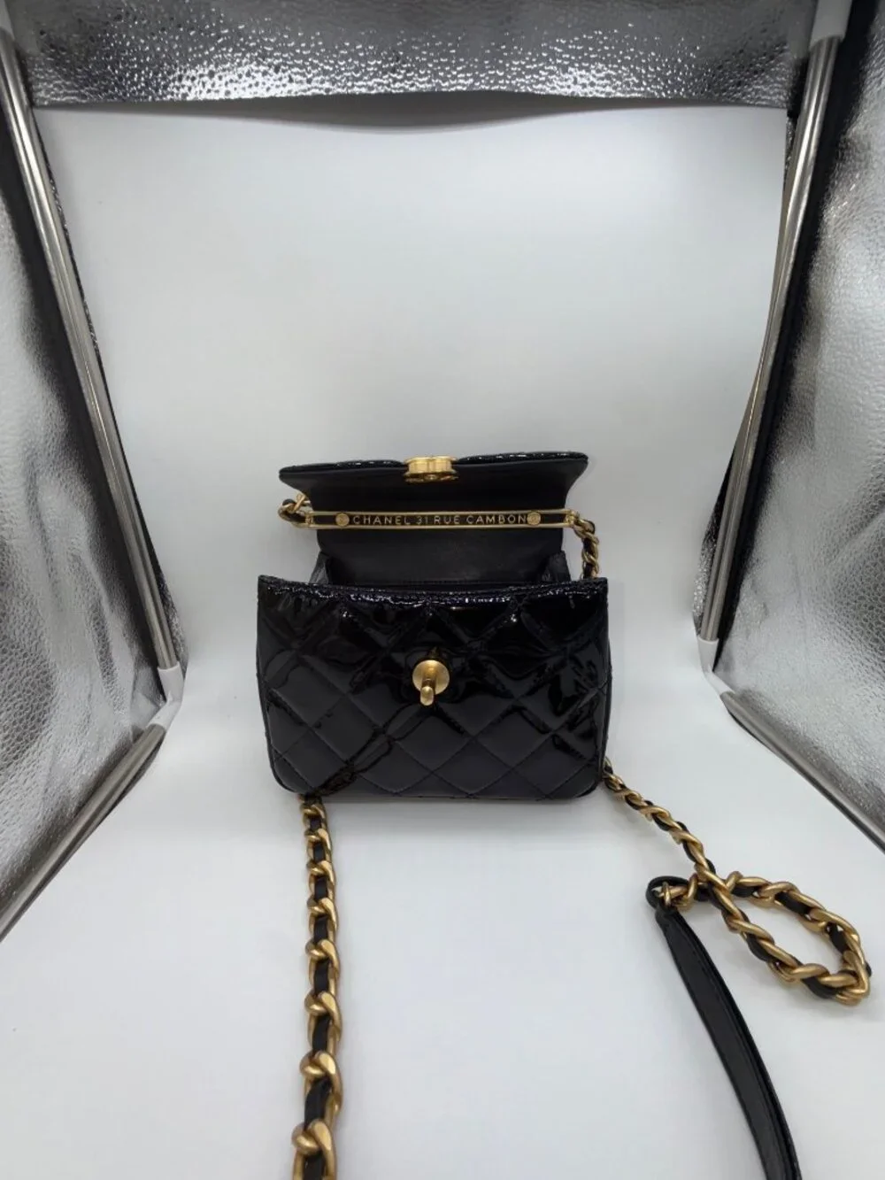 Chanel Mini Top Handle Flap Bag